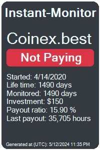 coinex.best Monitored by Instant-Monitor.com