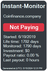 coinfinance.company Monitored by Instant-Monitor.com