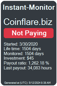 coinflare.biz Monitored by Instant-Monitor.com