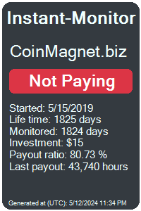 coinmagnet.biz Monitored by Instant-Monitor.com