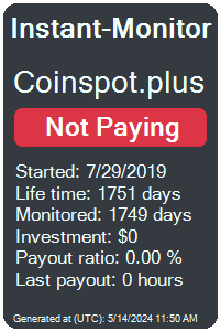 coinspot.plus Monitored by Instant-Monitor.com