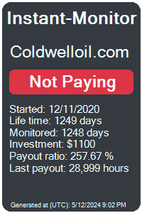 coldwelloil.com Monitored by Instant-Monitor.com