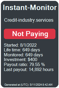 credit-industry.services Monitored by Instant-Monitor.com
