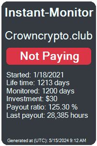 crowncrypto.club Monitored by Instant-Monitor.com