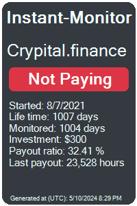 crypital.finance Monitored by Instant-Monitor.com