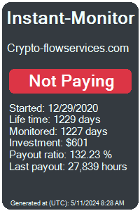 crypto-flowservices.com Monitored by Instant-Monitor.com