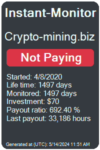 crypto-mining.biz Monitored by Instant-Monitor.com