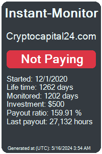 cryptocapital24.com Monitored by Instant-Monitor.com