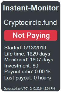 cryptocircle.fund Monitored by Instant-Monitor.com