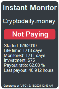 cryptodaily.money Monitored by Instant-Monitor.com