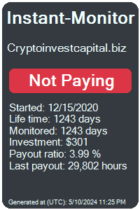 cryptoinvestcapital.biz Monitored by Instant-Monitor.com