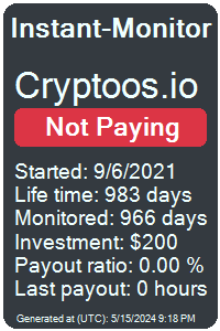 cryptoos.io Monitored by Instant-Monitor.com