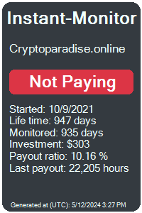 cryptoparadise.online Monitored by Instant-Monitor.com
