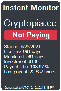 cryptopia.cc Monitored by Instant-Monitor.com