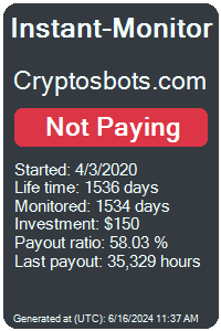 cryptosbots.com Monitored by Instant-Monitor.com