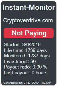 cryptoverdrive.com Monitored by Instant-Monitor.com