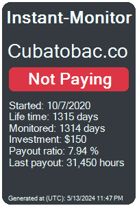 cubatobac.co Monitored by Instant-Monitor.com