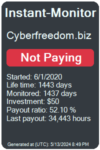 cyberfreedom.biz Monitored by Instant-Monitor.com
