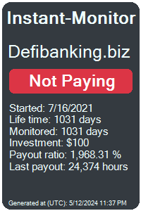defibanking.biz Monitored by Instant-Monitor.com