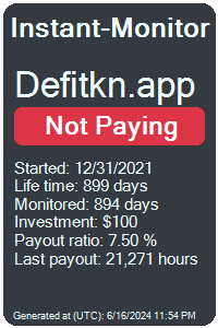 defitkn.app Monitored by Instant-Monitor.com