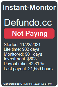defundo.cc Monitored by Instant-Monitor.com