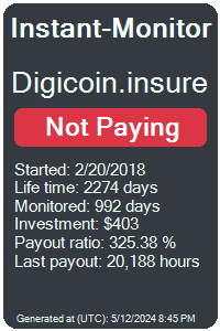digicoin.insure Monitored by Instant-Monitor.com