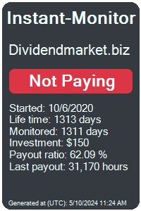 dividendmarket.biz Monitored by Instant-Monitor.com