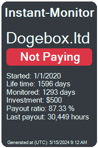 dogebox.ltd Monitored by Instant-Monitor.com