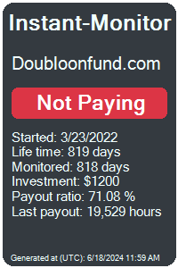 doubloonfund.com Monitored by Instant-Monitor.com