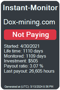 dox-mining.com Monitored by Instant-Monitor.com