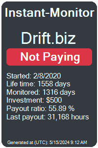 drift.biz Monitored by Instant-Monitor.com