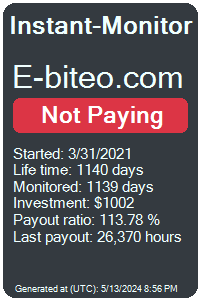 e-biteo.com Monitored by Instant-Monitor.com