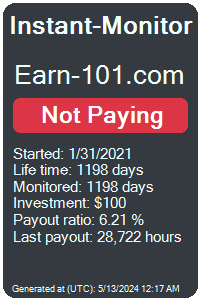earn-101.com Monitored by Instant-Monitor.com