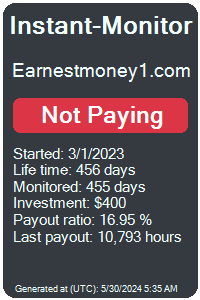 earnestmoney1.com Monitored by Instant-Monitor.com