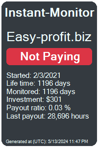 easy-profit.biz Monitored by Instant-Monitor.com