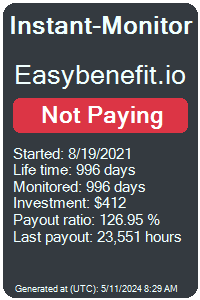 easybenefit.io Monitored by Instant-Monitor.com