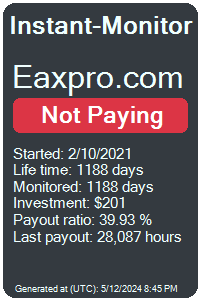 eaxpro.com Monitored by Instant-Monitor.com
