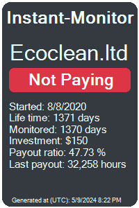 ecoclean.ltd Monitored by Instant-Monitor.com