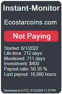 ecostarcoins.com Monitored by Instant-Monitor.com