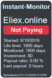eliex.online Monitored by Instant-Monitor.com