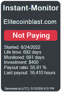 elitecoinblast.com Monitored by Instant-Monitor.com