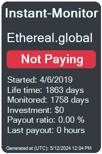 ethereal.global Monitored by Instant-Monitor.com
