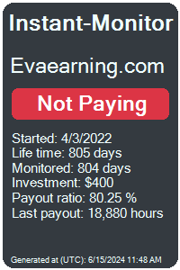 evaearning.com Monitored by Instant-Monitor.com