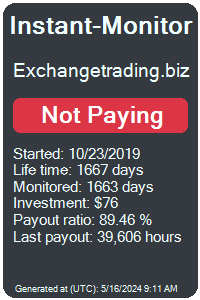 exchangetrading.biz Monitored by Instant-Monitor.com