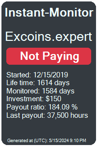 excoins.expert Monitored by Instant-Monitor.com
