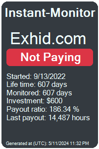 exhid.com Monitored by Instant-Monitor.com