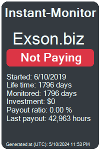 exson.biz Monitored by Instant-Monitor.com