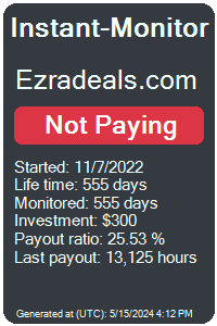 ezradeals.com Monitored by Instant-Monitor.com