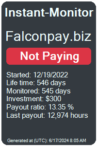falconpay.biz Monitored by Instant-Monitor.com