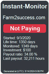 farm2success.com Monitored by Instant-Monitor.com
